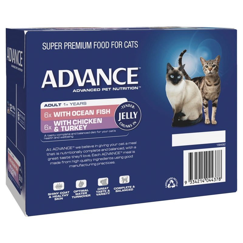 Advance Cat Wet Pouch Multipack Jelly 12pk