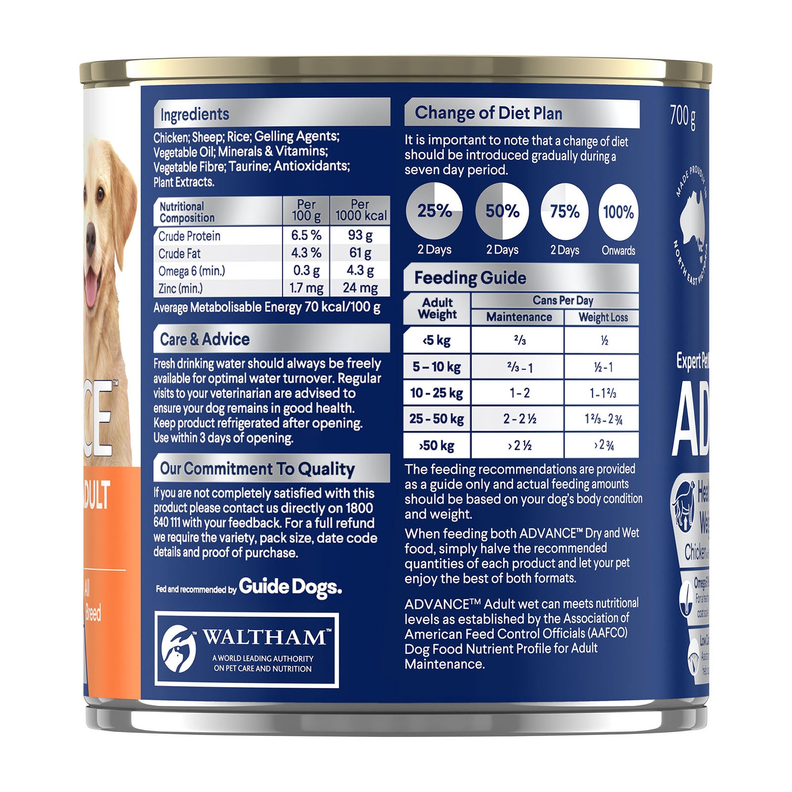 Advance Dog Wet Weight Control 700g