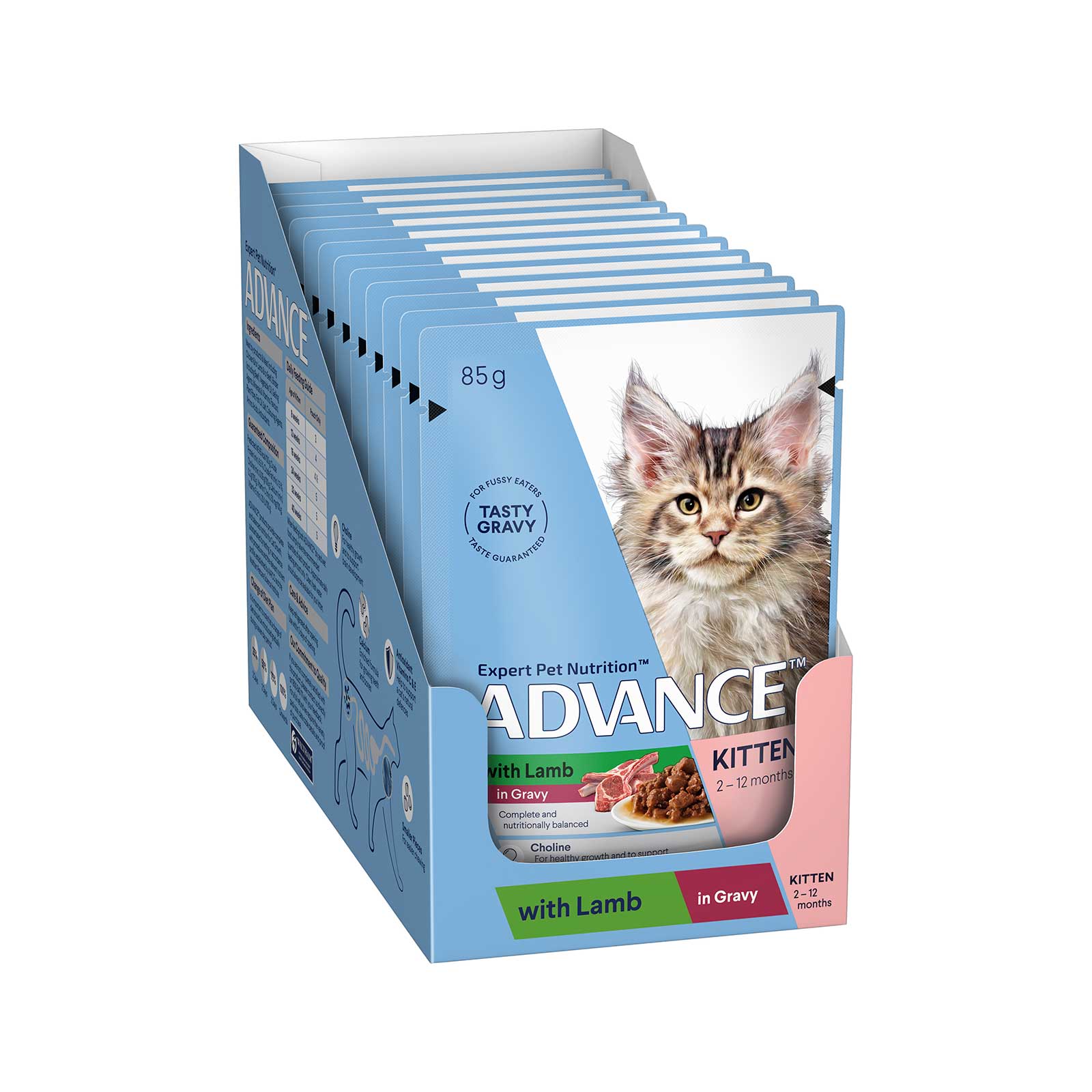 Advance Cat Wet Pouch Kitten Lamb
