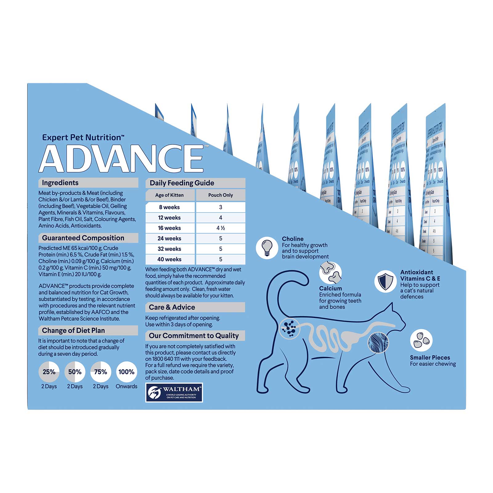 Advance Cat Wet Pouch Kitten Lamb