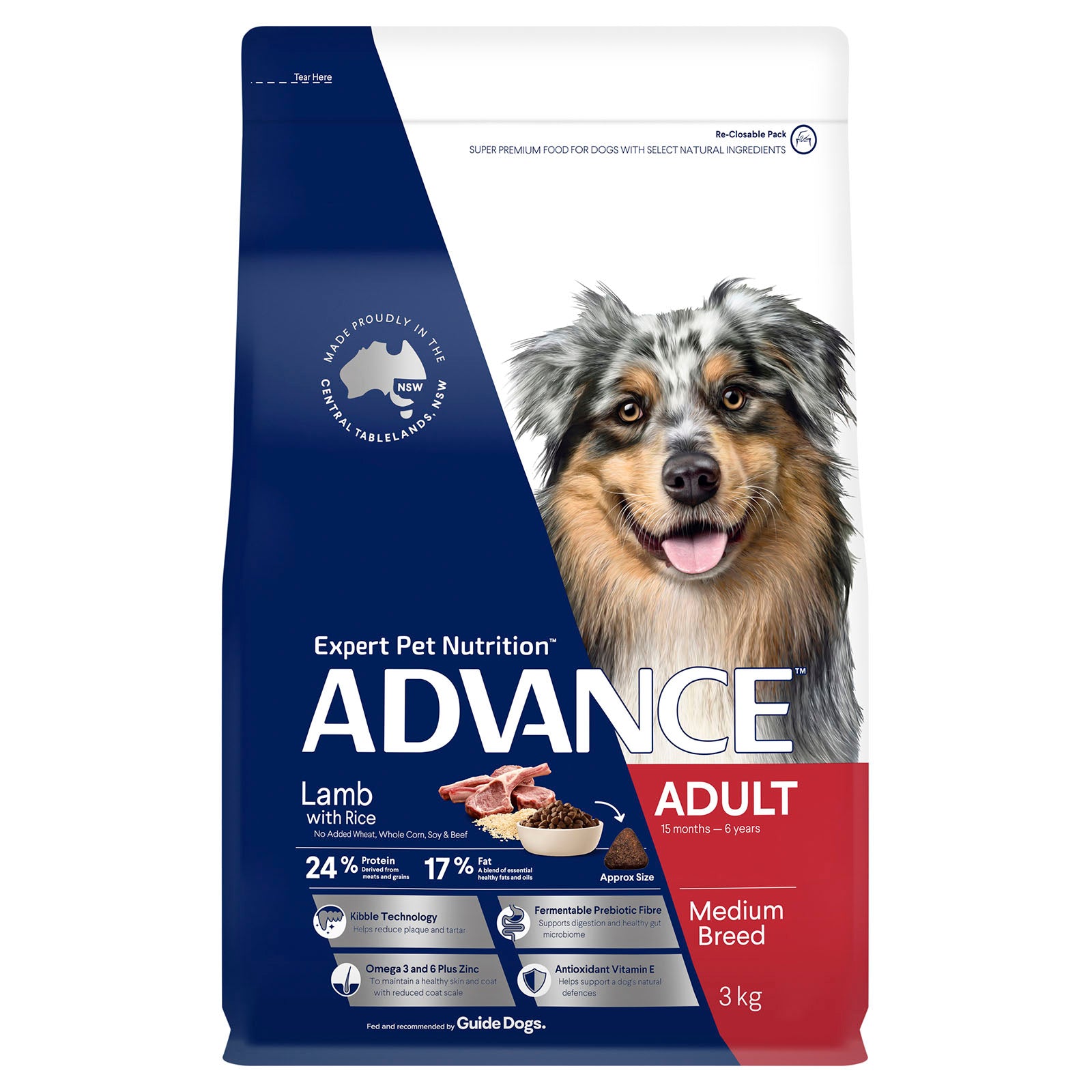 Advance Dog Dry Lamb And Rice 3kg