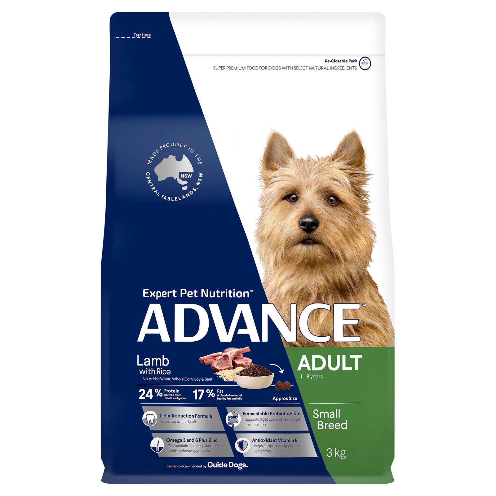 Advance Dog Dry Small Breed Lamb 3kg