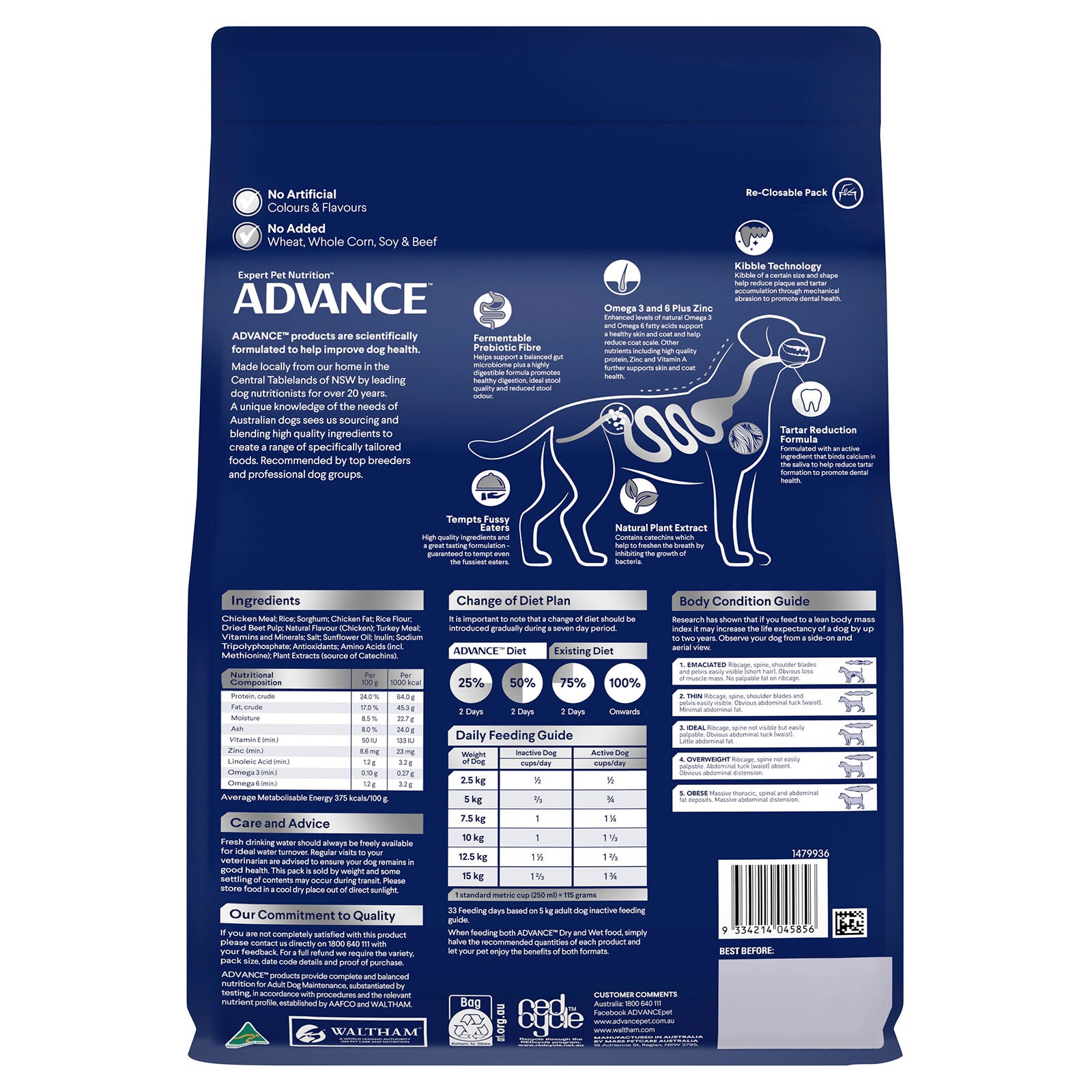 Advance Dog Dry Dental Small Breed 2.5kg