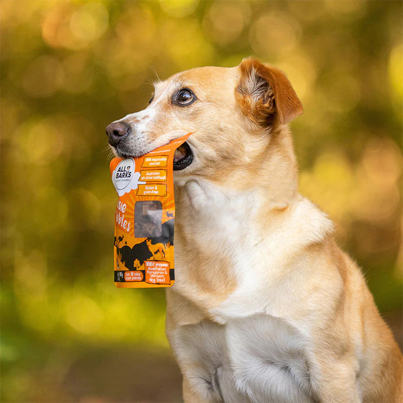 All Barks Aussie Nibbles Kangaroo and Venison100g