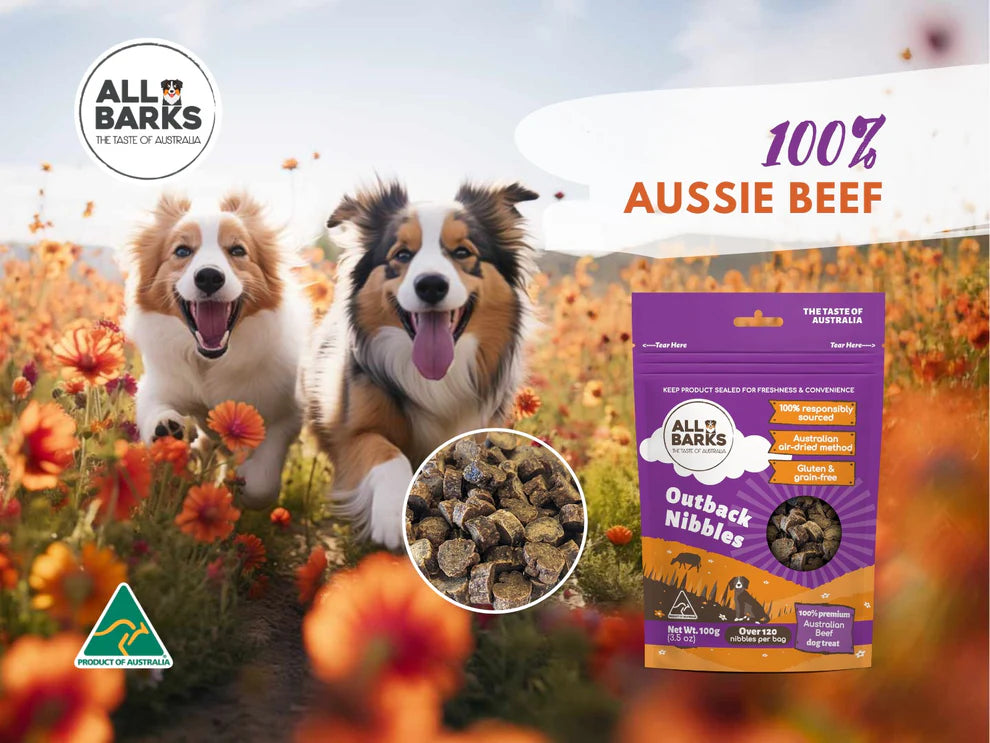 All Barks Outback Nibbles Beef 100g