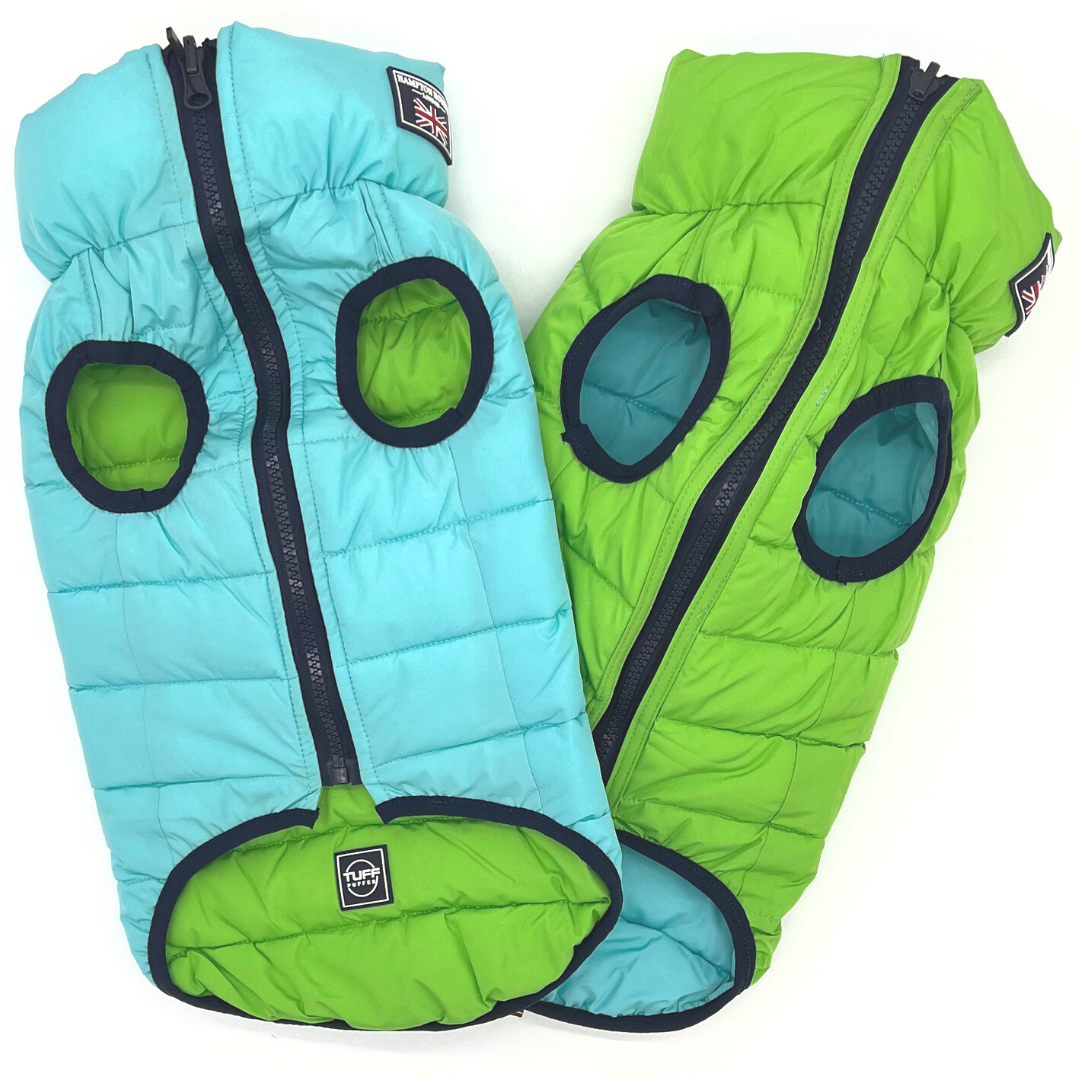 Jacket Puffer Reversible Aqua & Lime