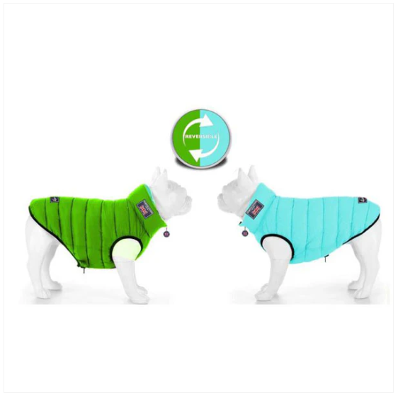Jacket Puffer Reversible Aqua & Lime