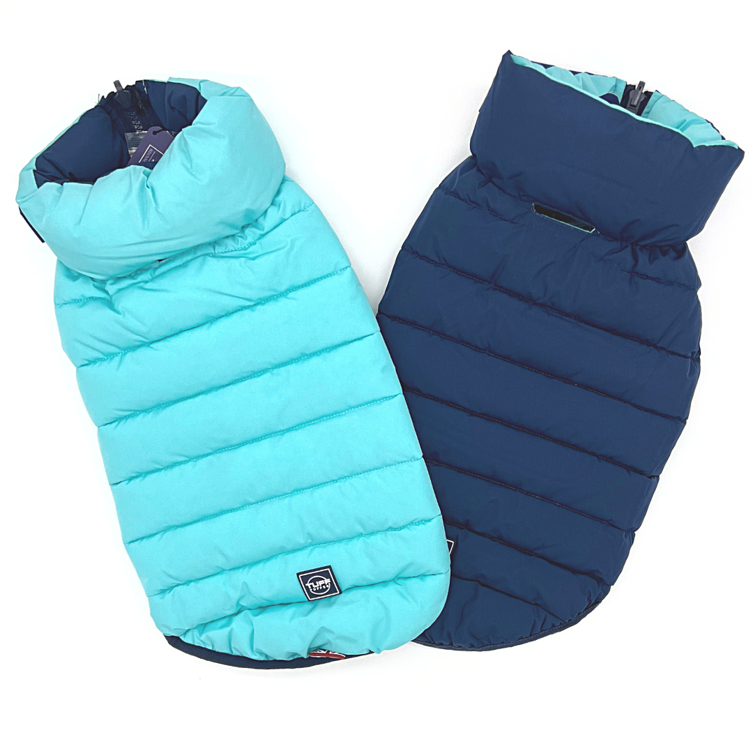 Jacket Puffer Reversible Aqua & Navy