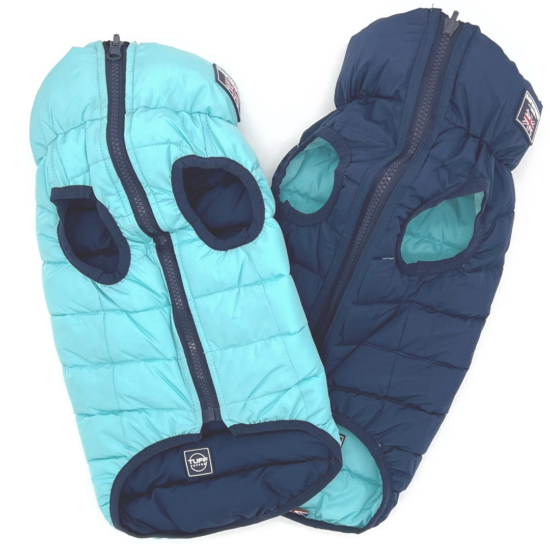 Jacket Puffer Reversible Aqua & Navy