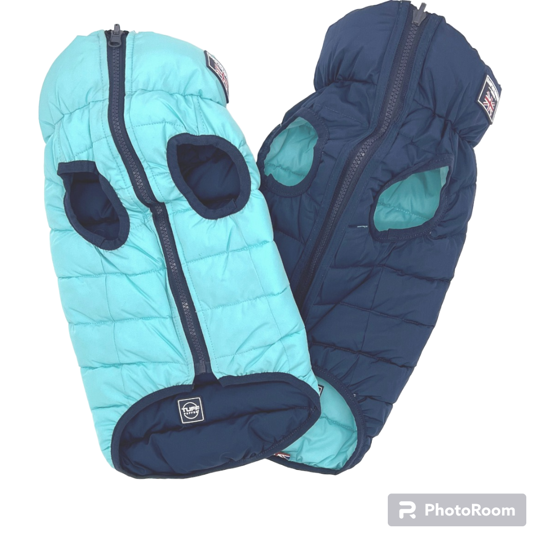Jacket Puffer Reversible Aqua & Navy