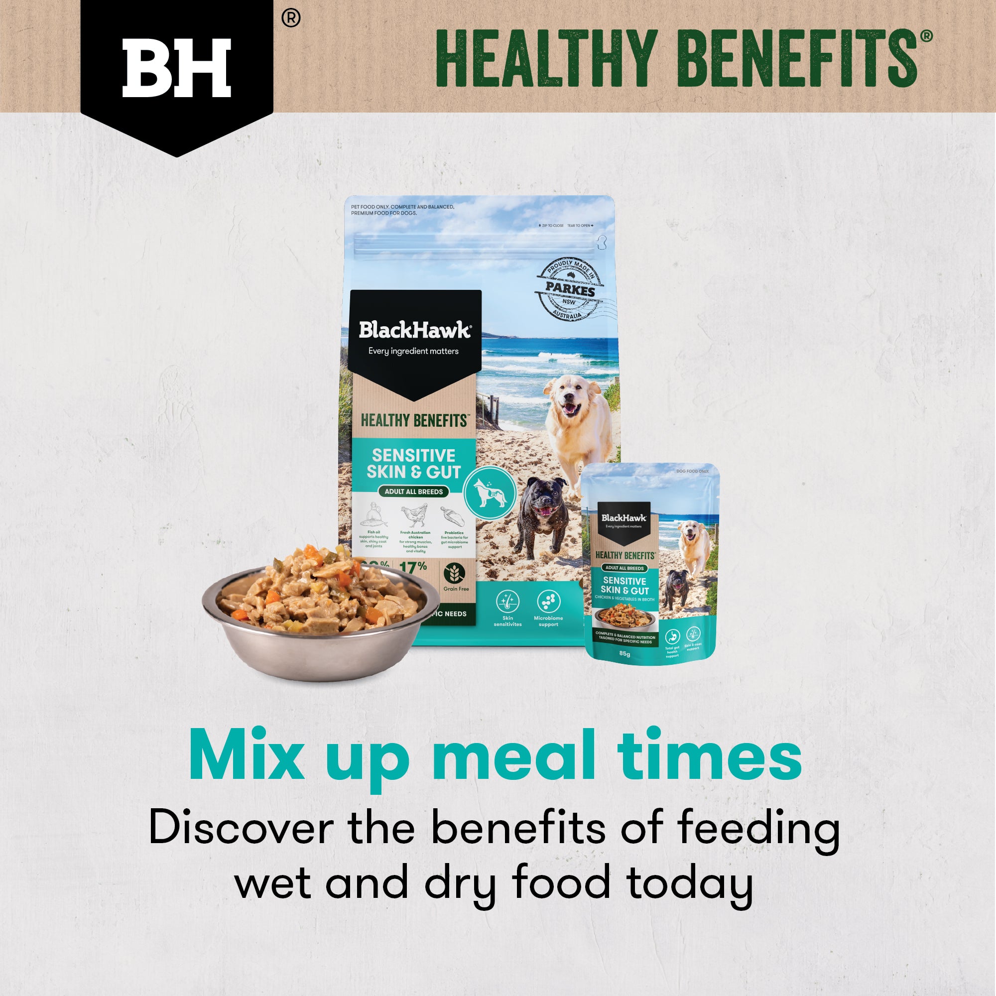 Black Hawk Healthy Benefits Sensitive Skin & Gut