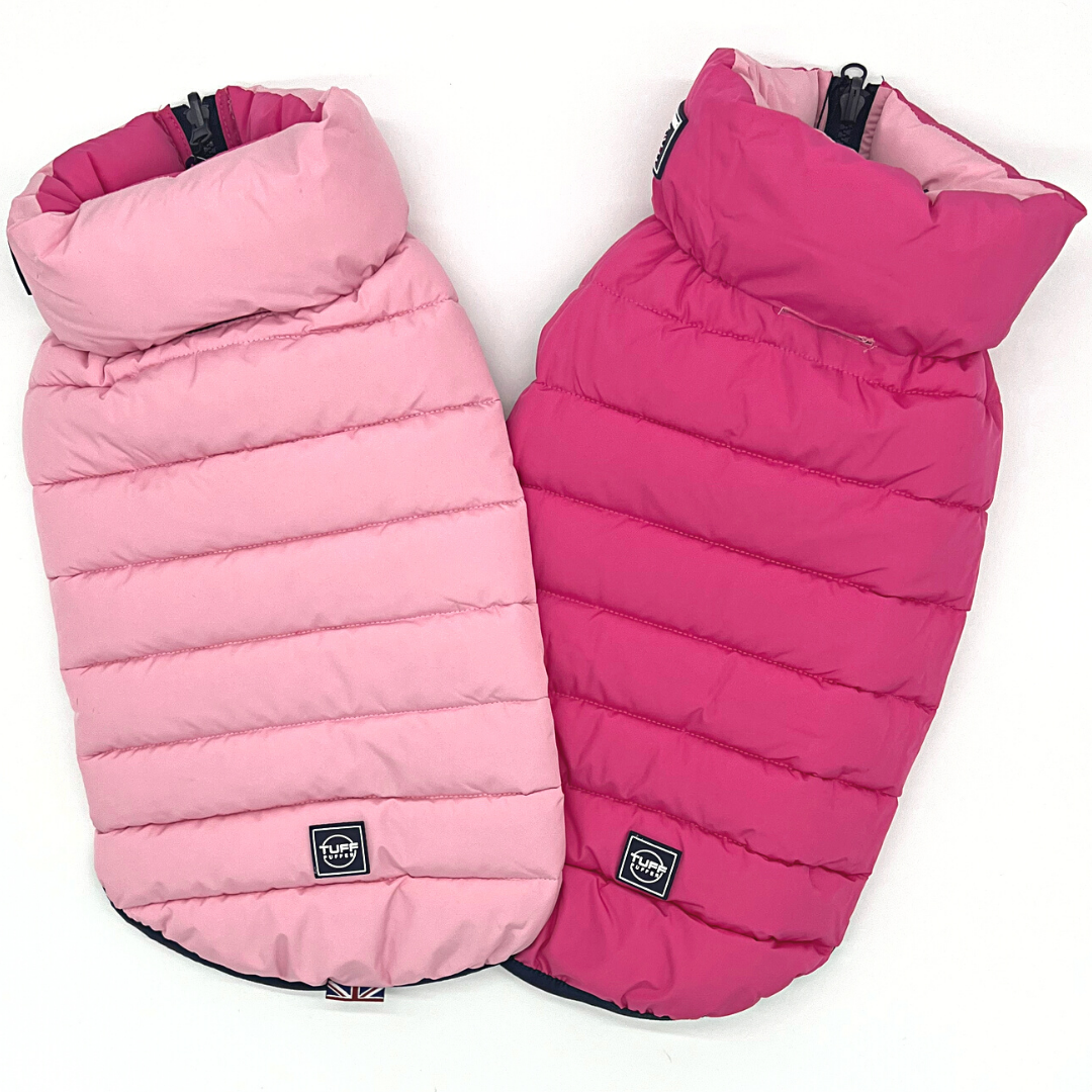 Jacket Puffer Reversible Baby Pink & Magenta
