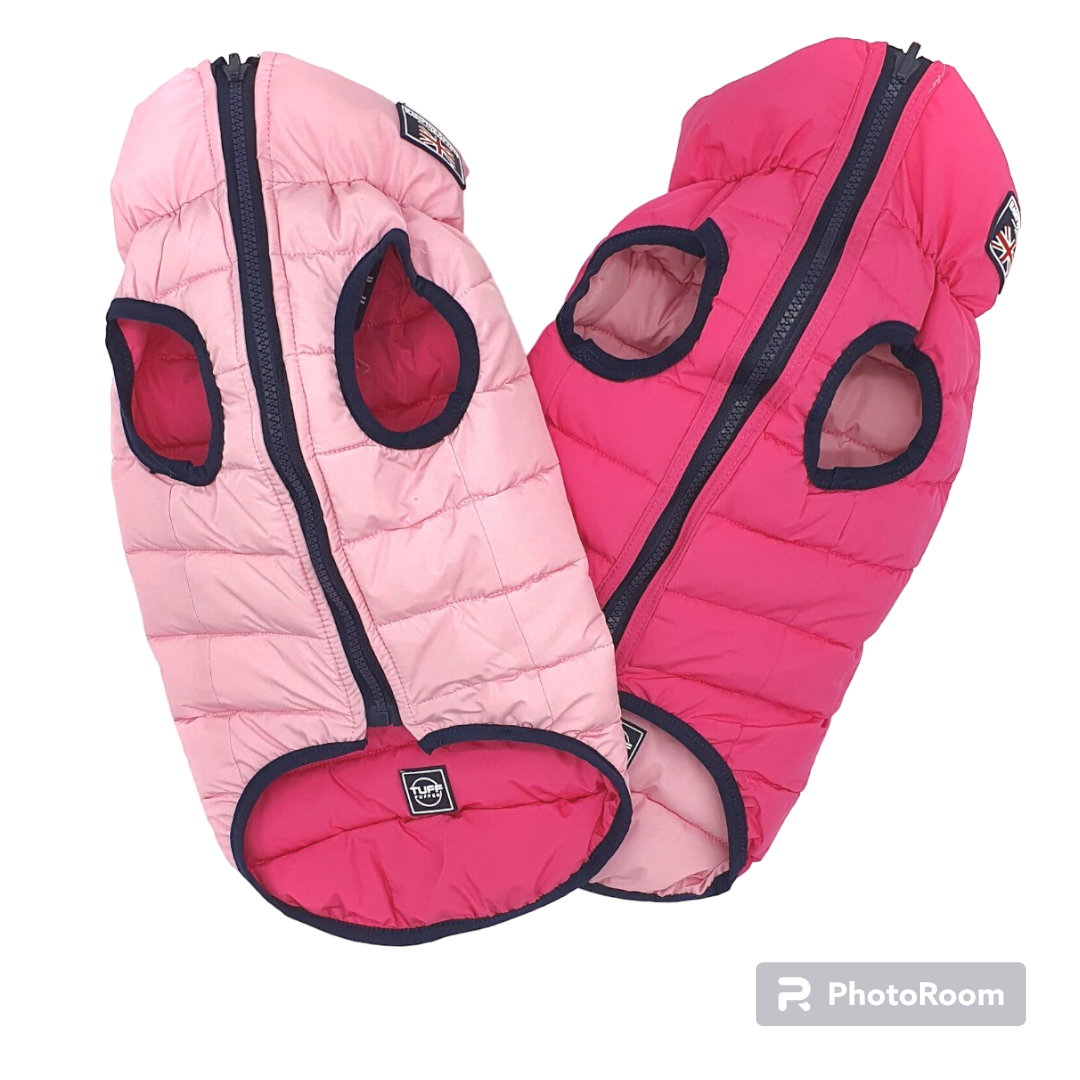 Jacket Puffer Reversible Baby Pink & Magenta