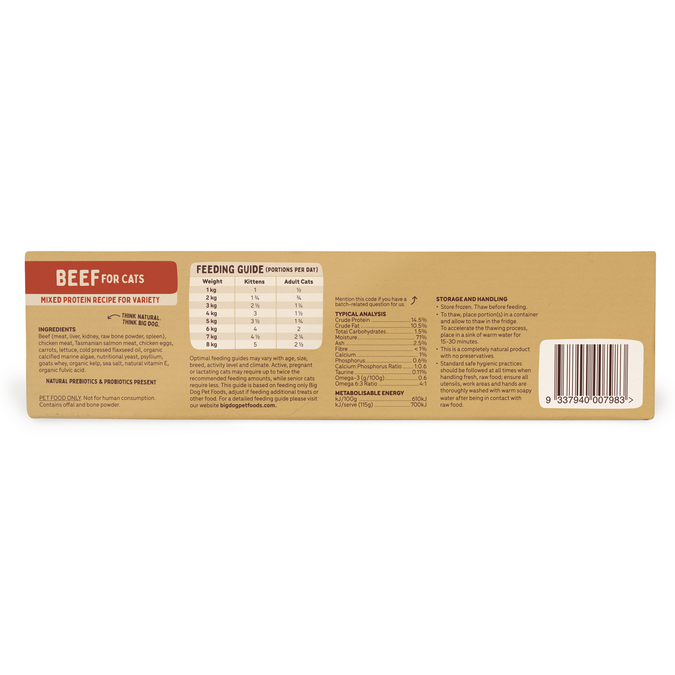 Big Dog Barf Cat Beef 1.38kg
