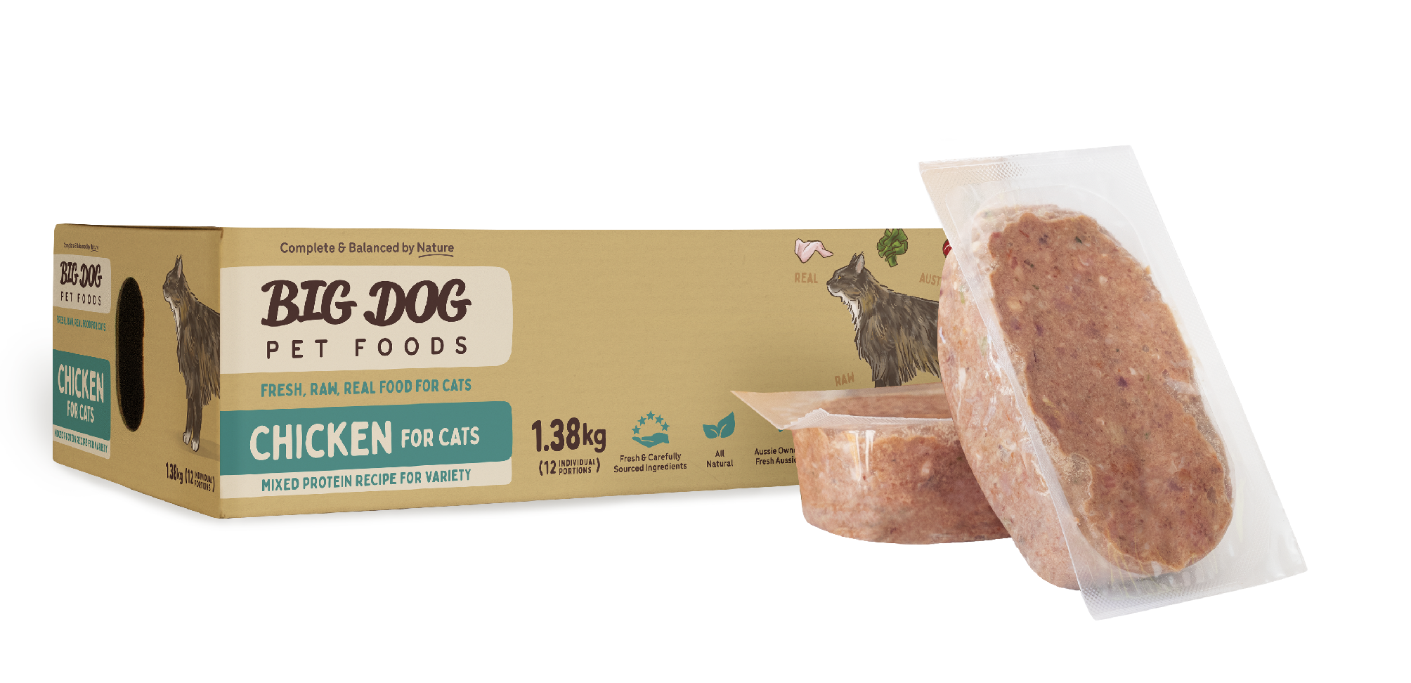 Big Dog Barf Cat Chicken 1.38KG