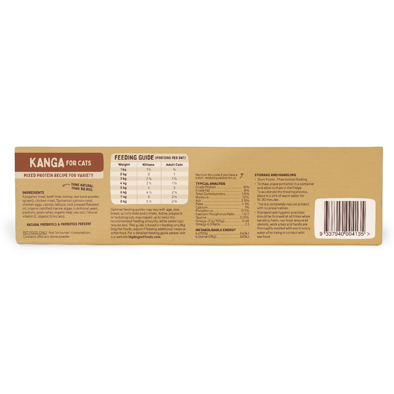Big Dog Barf Cat Kangaroo 1.38KG