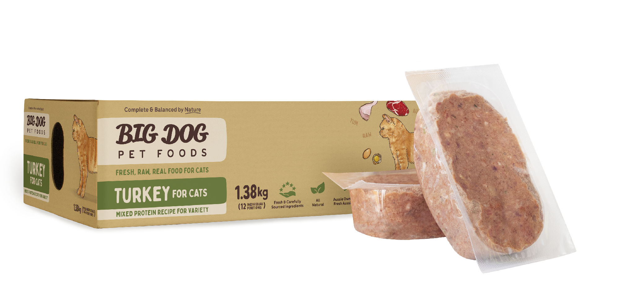 Big Dog Barf Cat Turkey 1.38KG