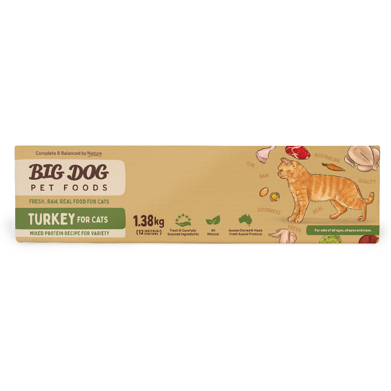Big Dog Barf Cat Turkey 1.38KG