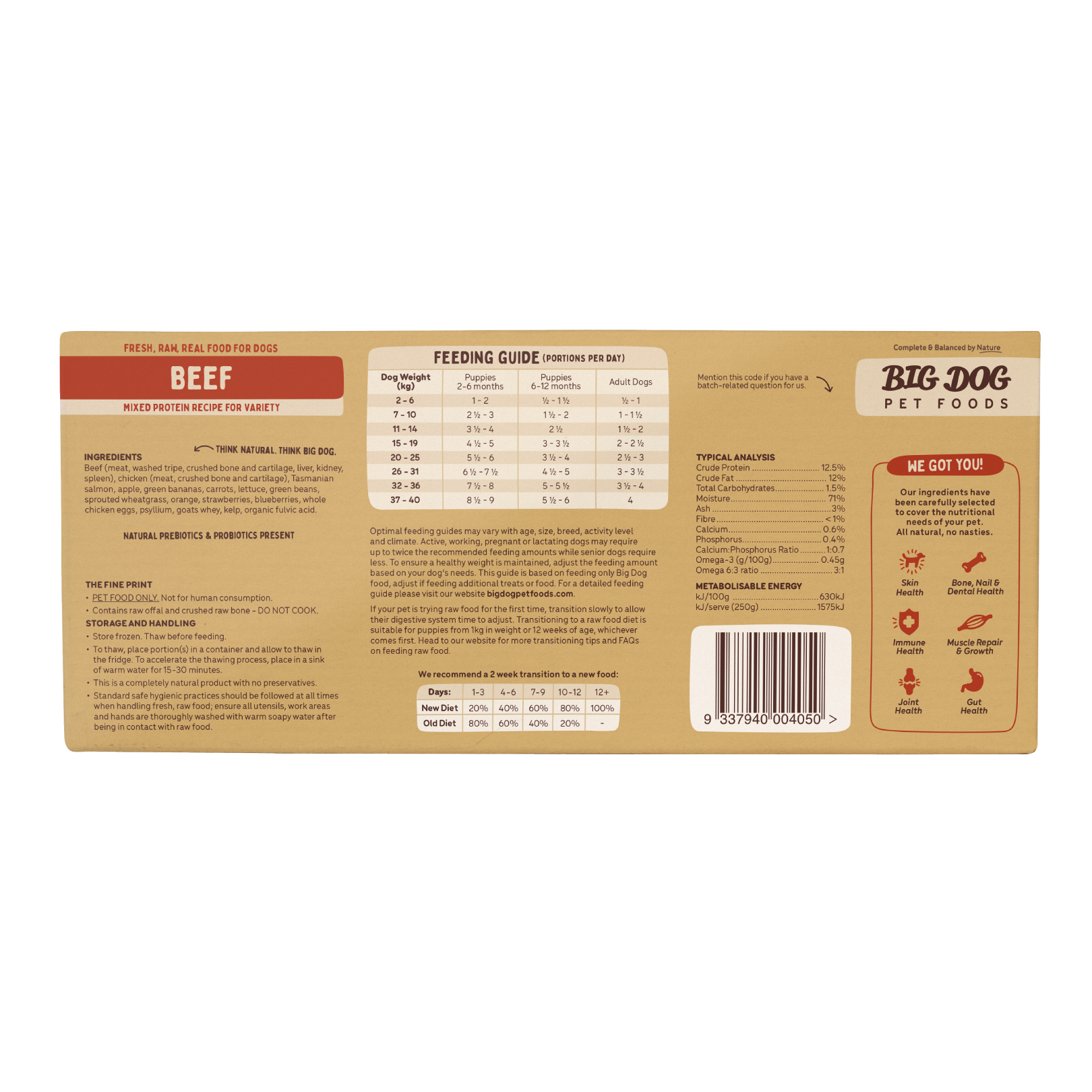 Big Dog Barf Dog Beef 3KG