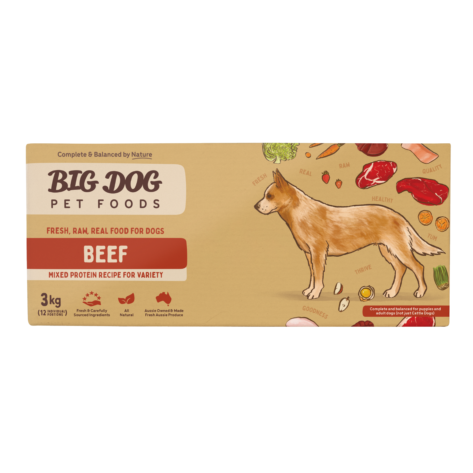 Big Dog Barf Dog Beef 3KG
