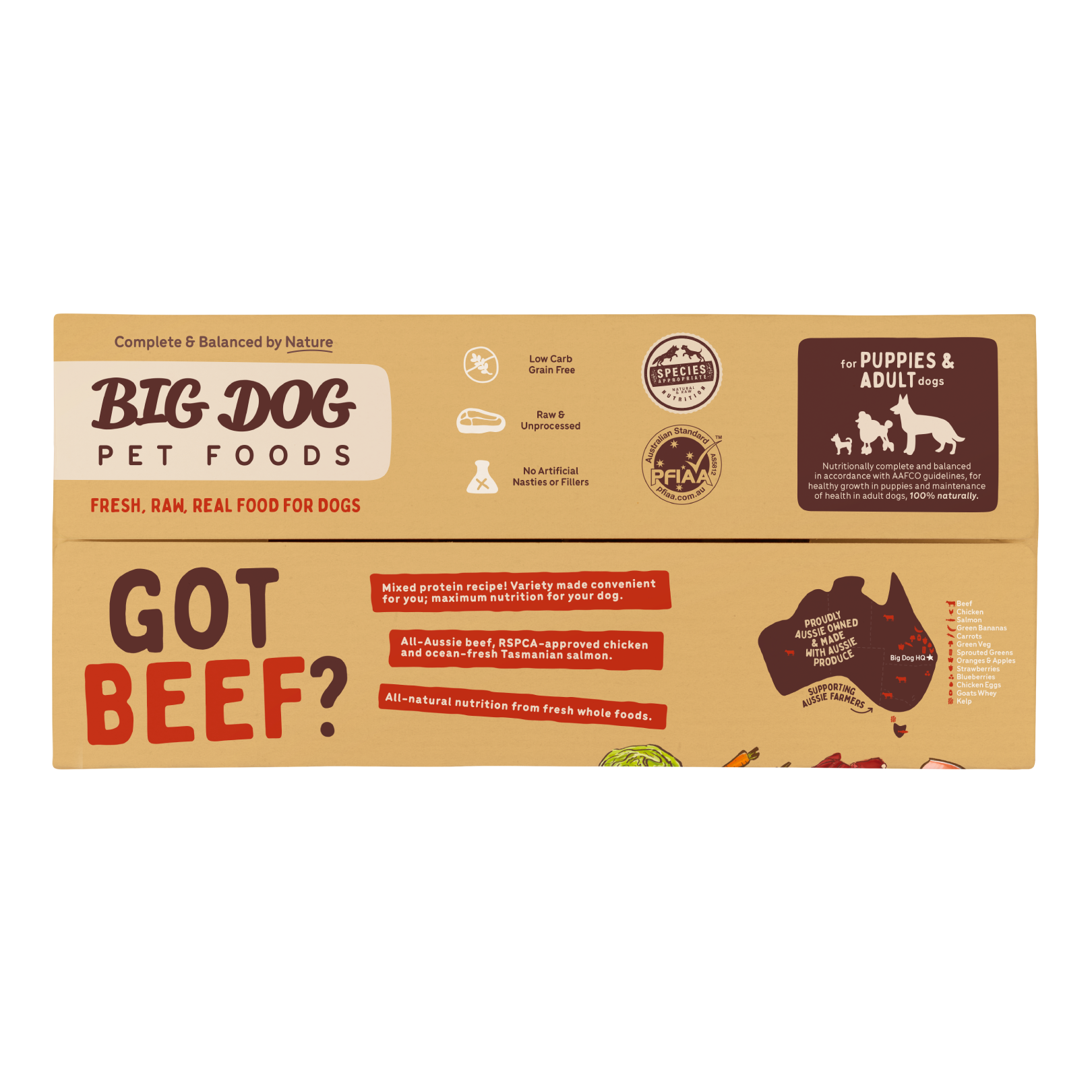 Big Dog Barf Dog Beef 3KG