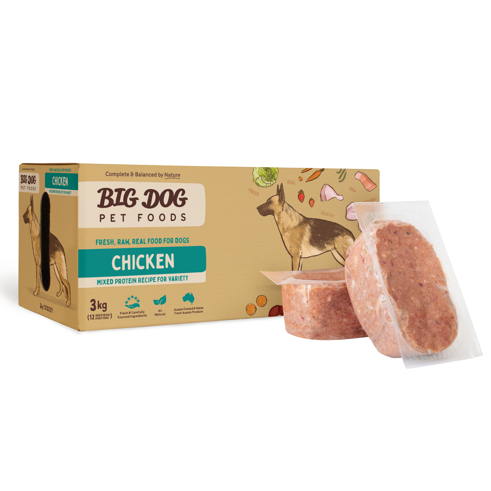 Big Dog Barf Dog Chicken 3KG