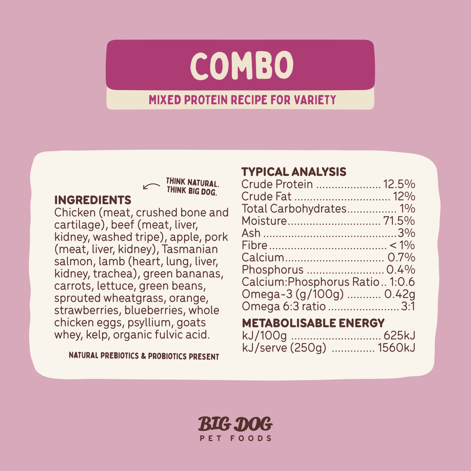 Big Dog Barf Dog Combo 3KG