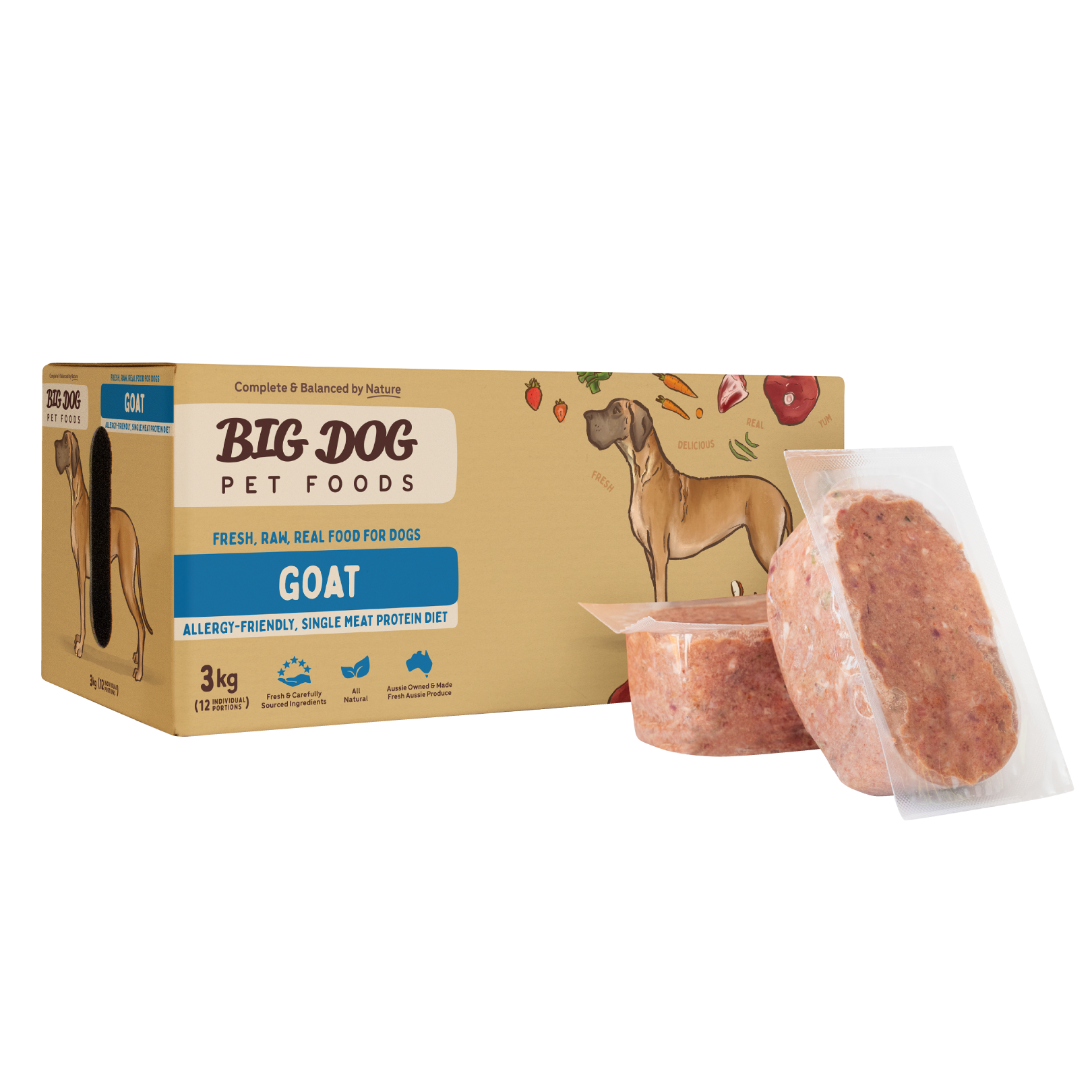 Big Dog Barf Dog Goat 3KG