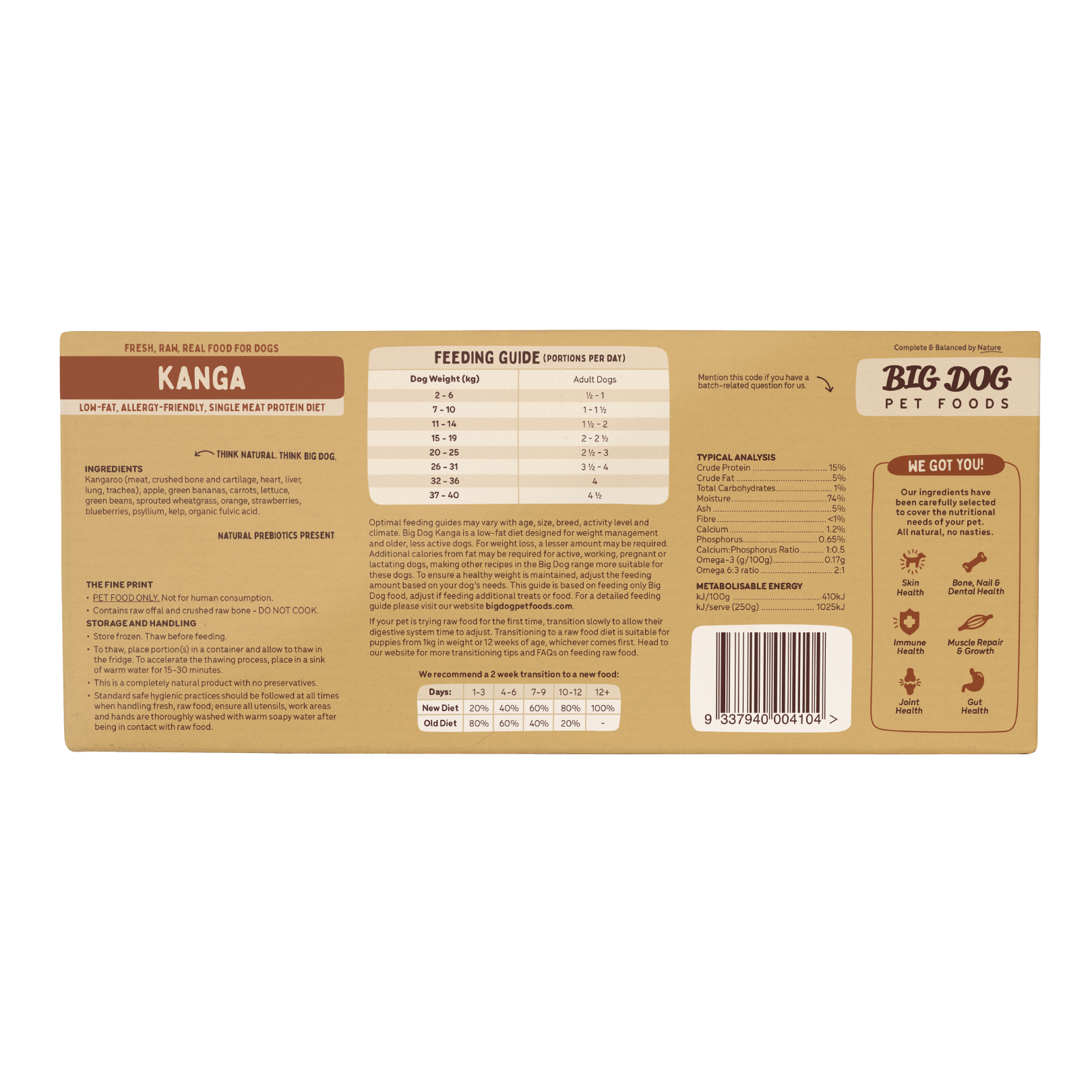 Big Dog Barf Dog Kangaroo 3KG