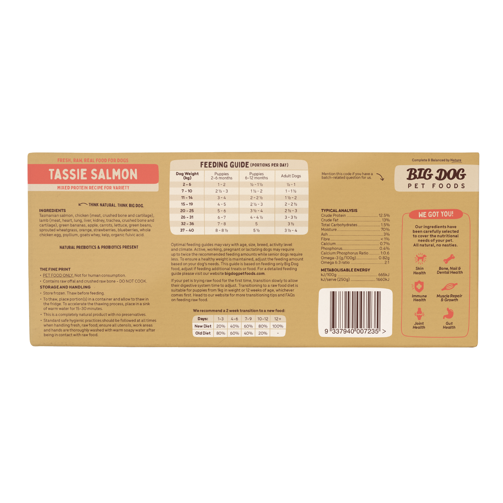 Big Dog Barf Dog Tasmanian Salmon 3KG