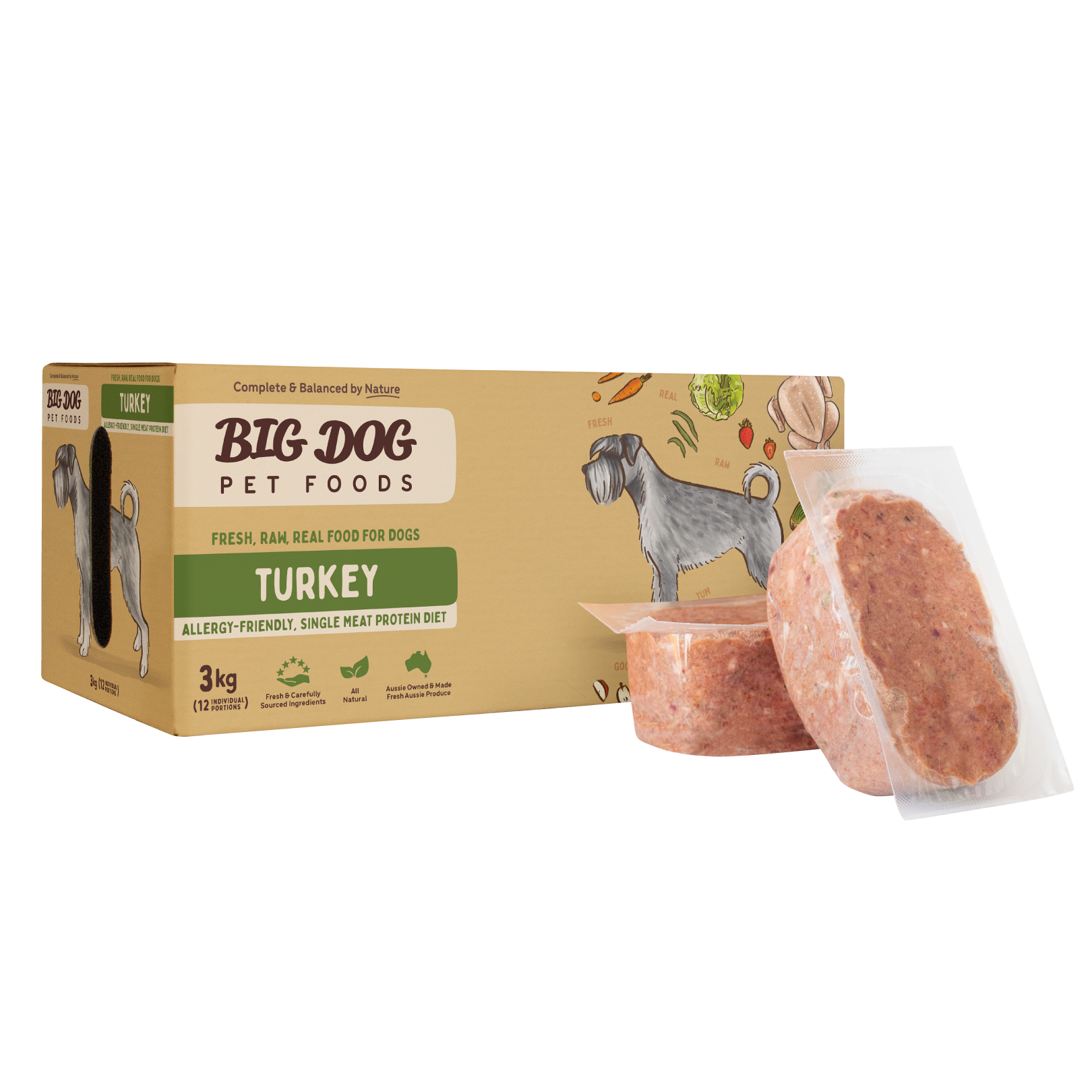 Big Dog Barf Dog Turkey 3KG
