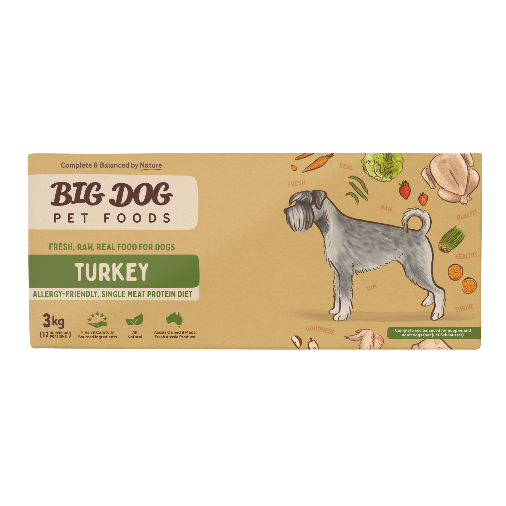 Big Dog Barf Dog Turkey 3KG