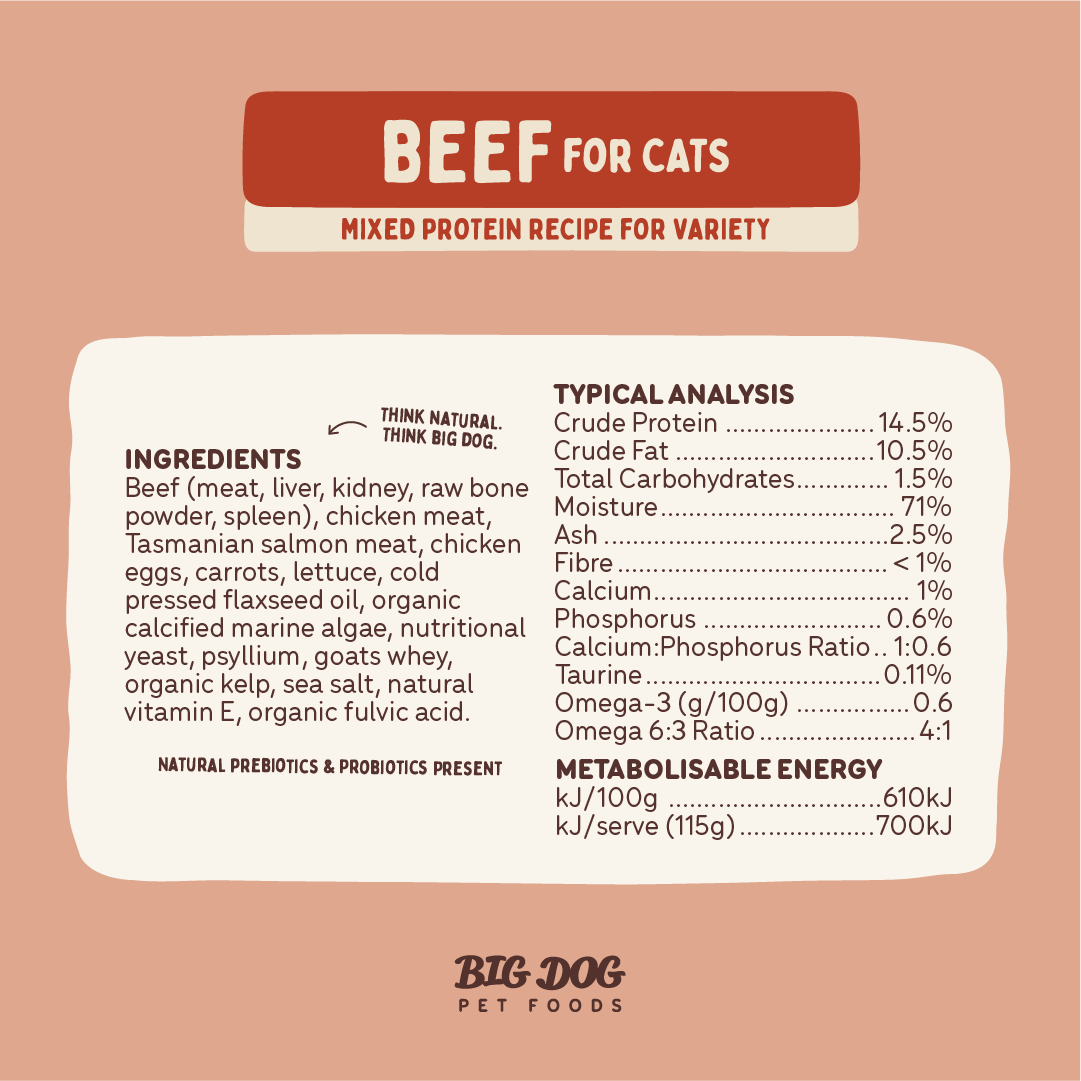 Big Dog Barf Cat Beef 1.38kg