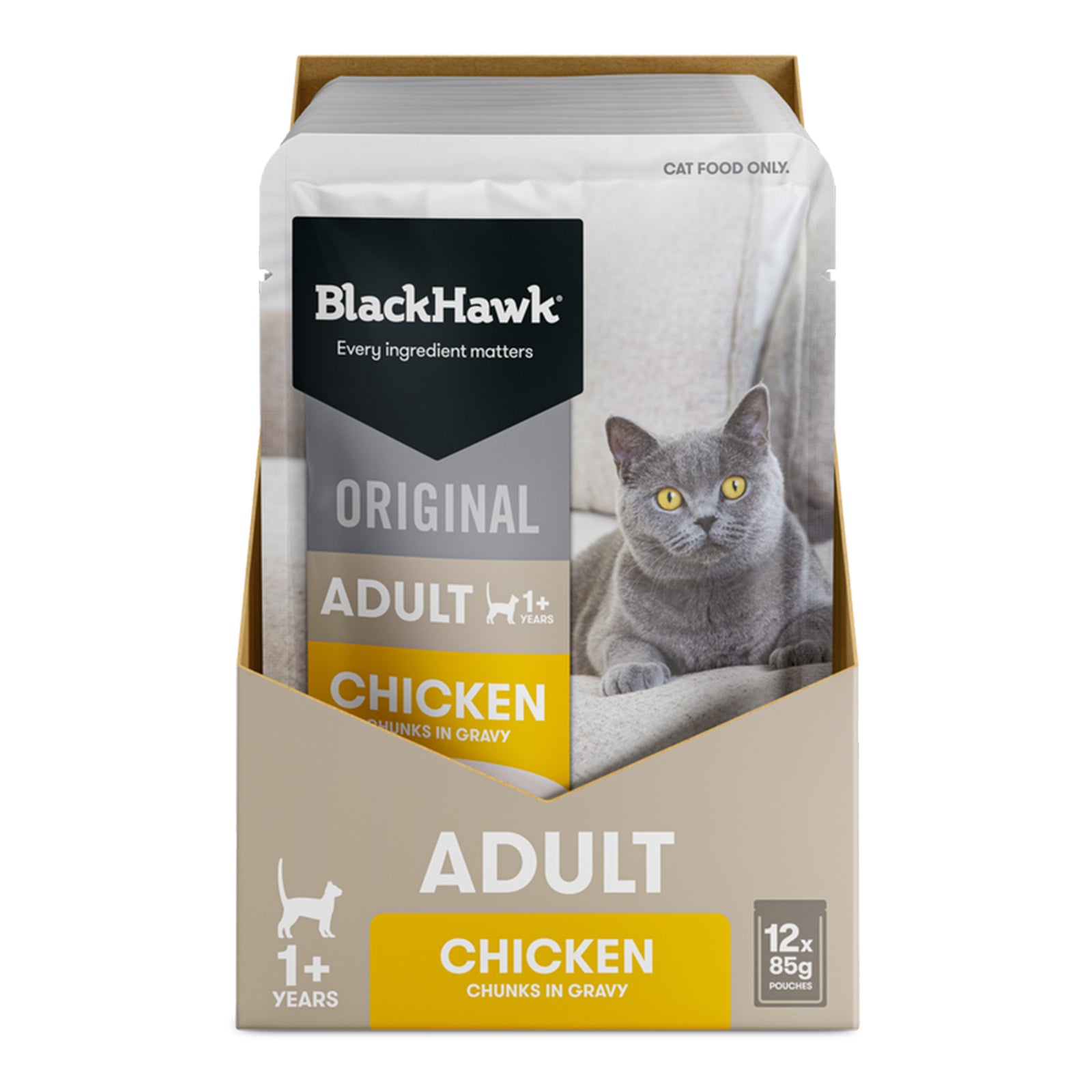 Black Hawk Cat Wet Chicken in Gravy 85g