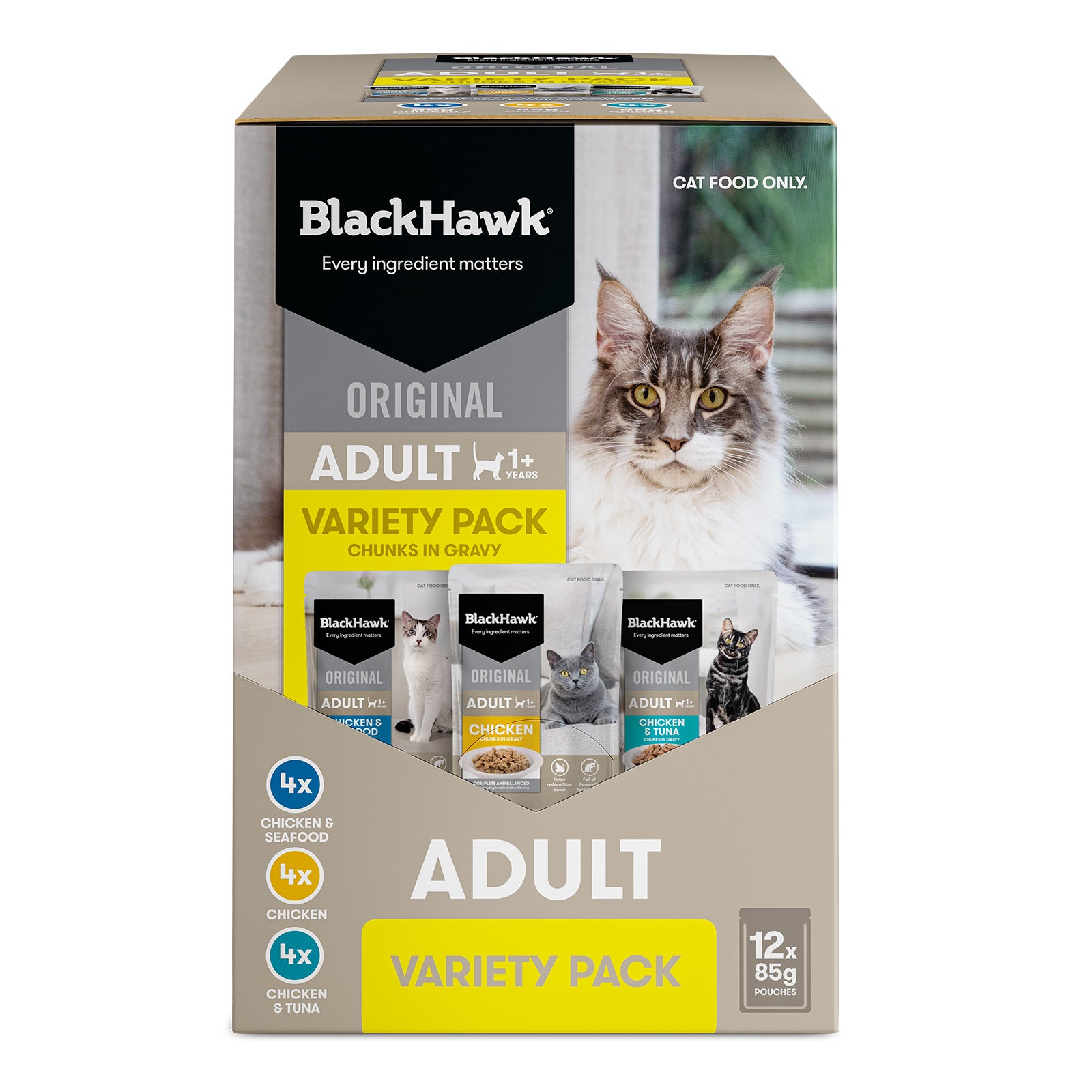 Black Hawk Cat Wet Variety 85g 12pk