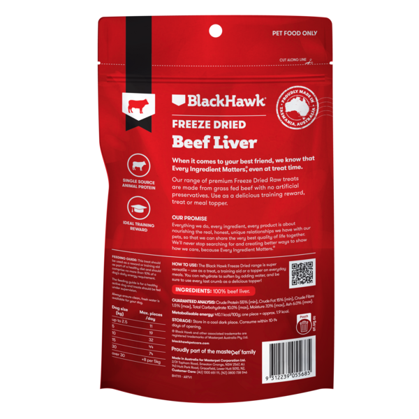 Black Hawk Freeze Dried Beef Liver 50g