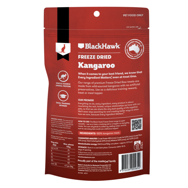 Black Hawk Freeze Dried Kangaroo 40g