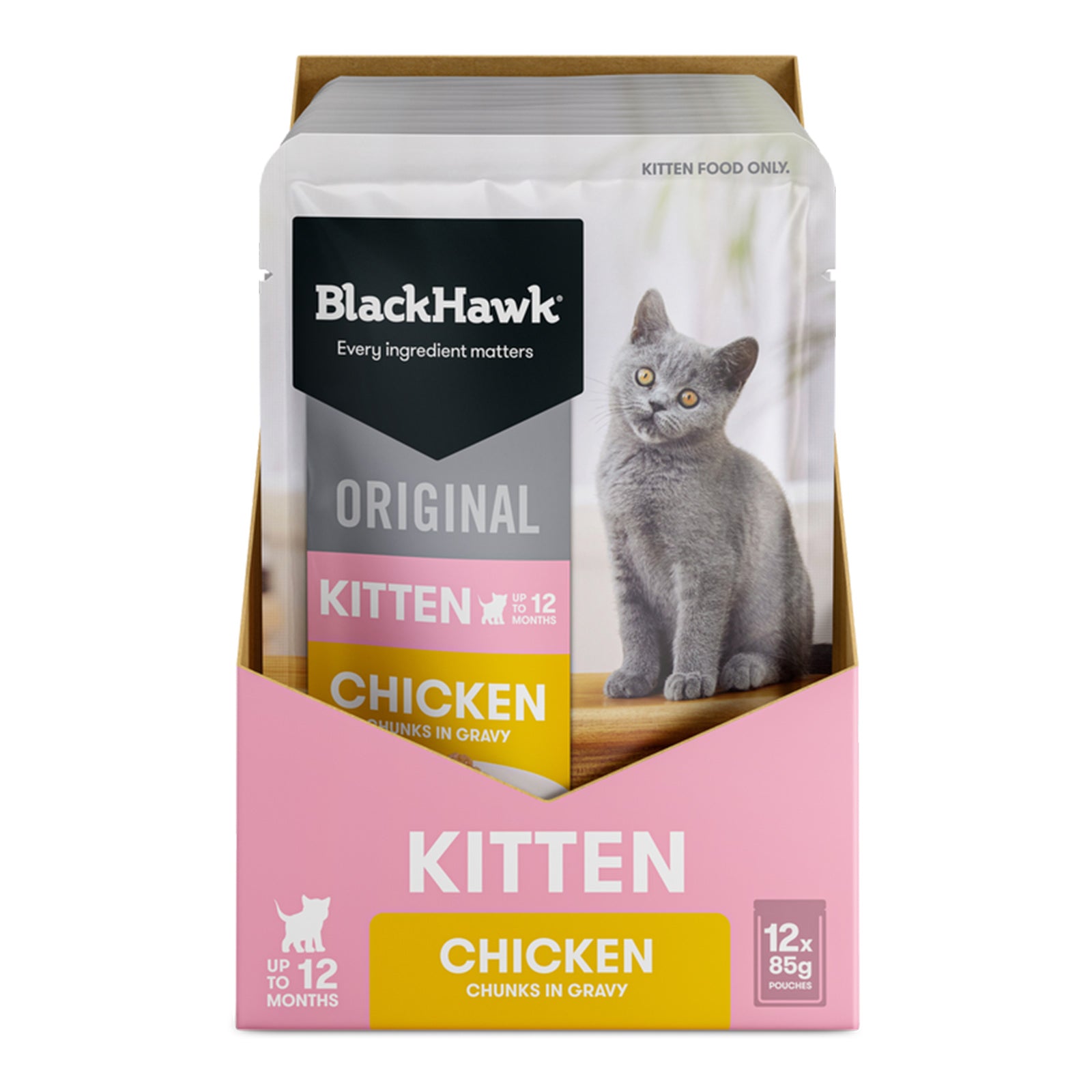 Black Hawk Kitten Wet Chicken in Gravy 85g