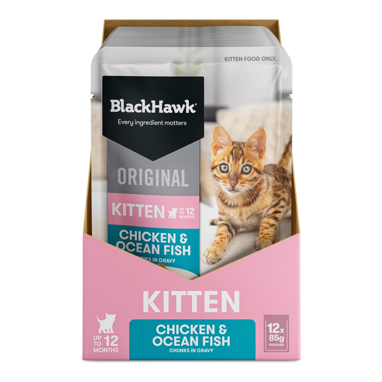 Black Hawk Kitten Wet Fish 85g