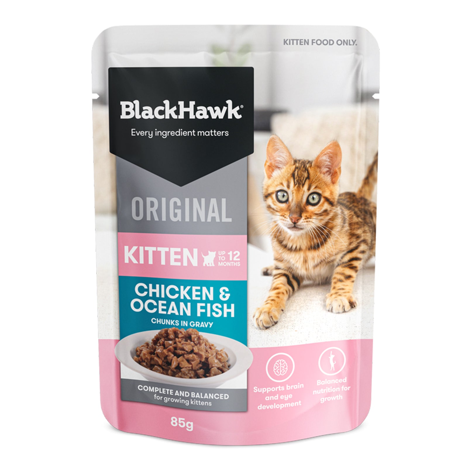 Black Hawk Kitten Wet Fish 85g