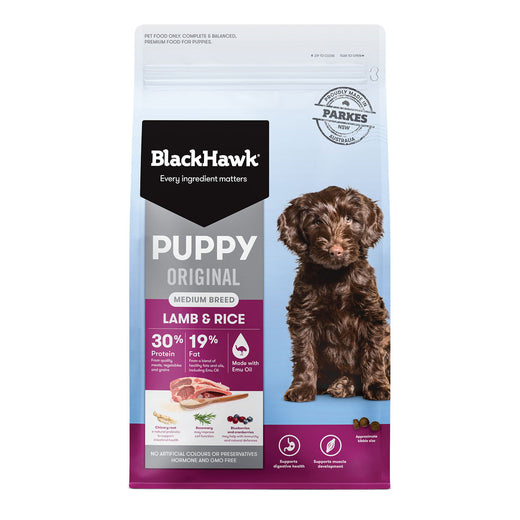 Black Hawk Puppy Med Breed Lamb