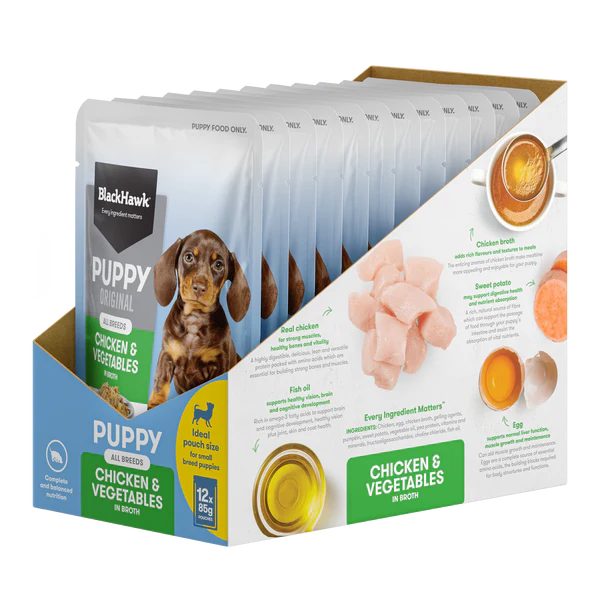 Black Hawk Puppy Wet Chicken 85g
