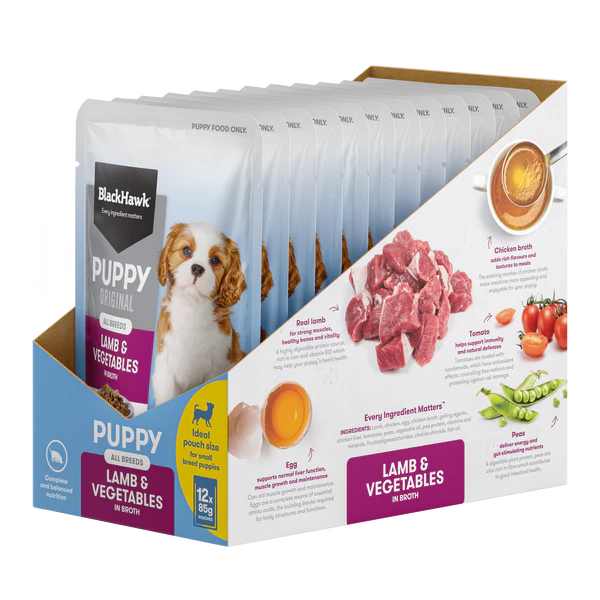 Black Hawk Puppy Wet Lamb 85g
