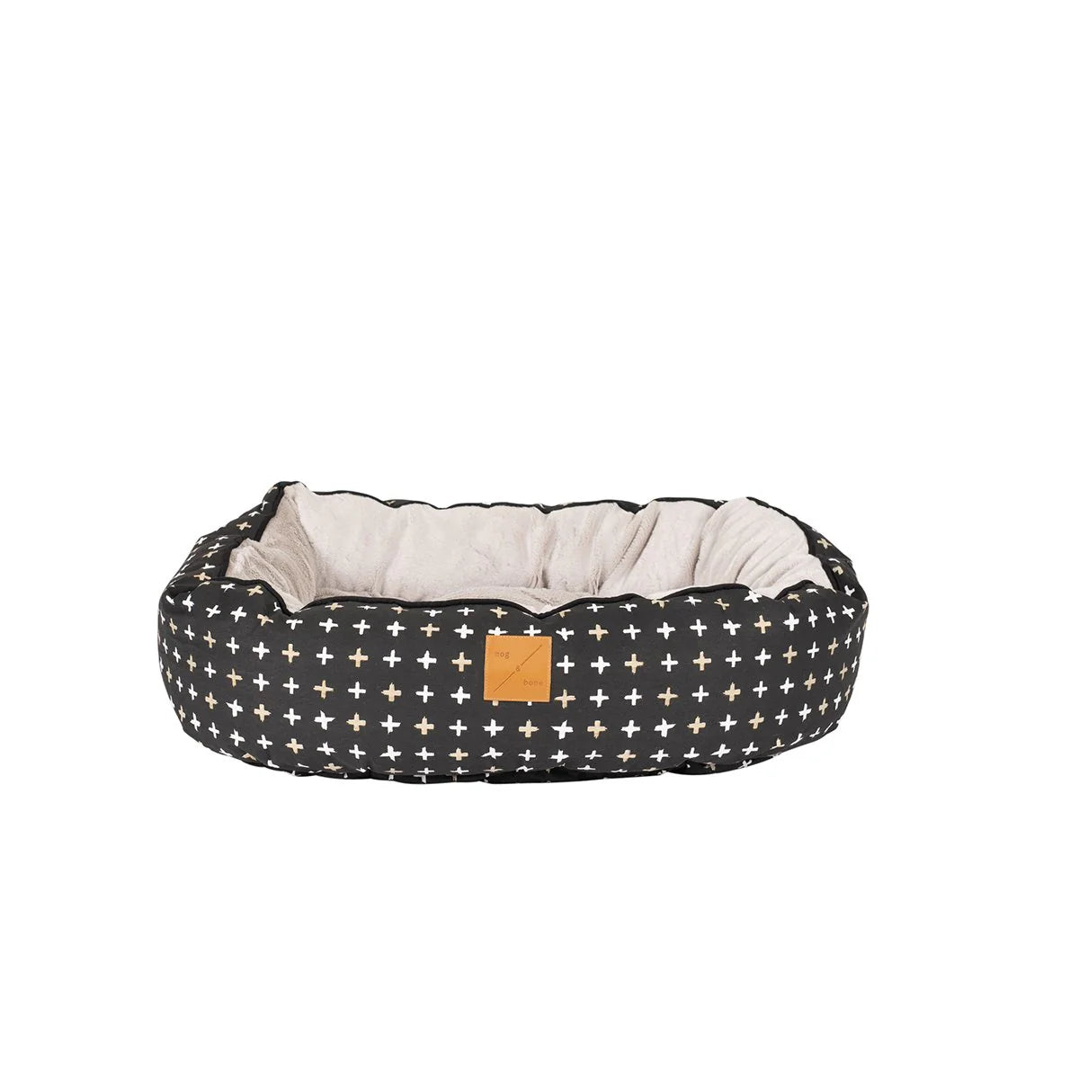 M&B 4Seasons Rev Circ Bed Black Cross Xl
