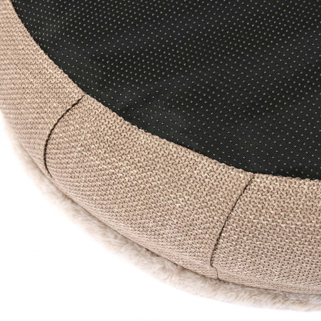 Dog Bed Harley Brown Leather Rab Fur