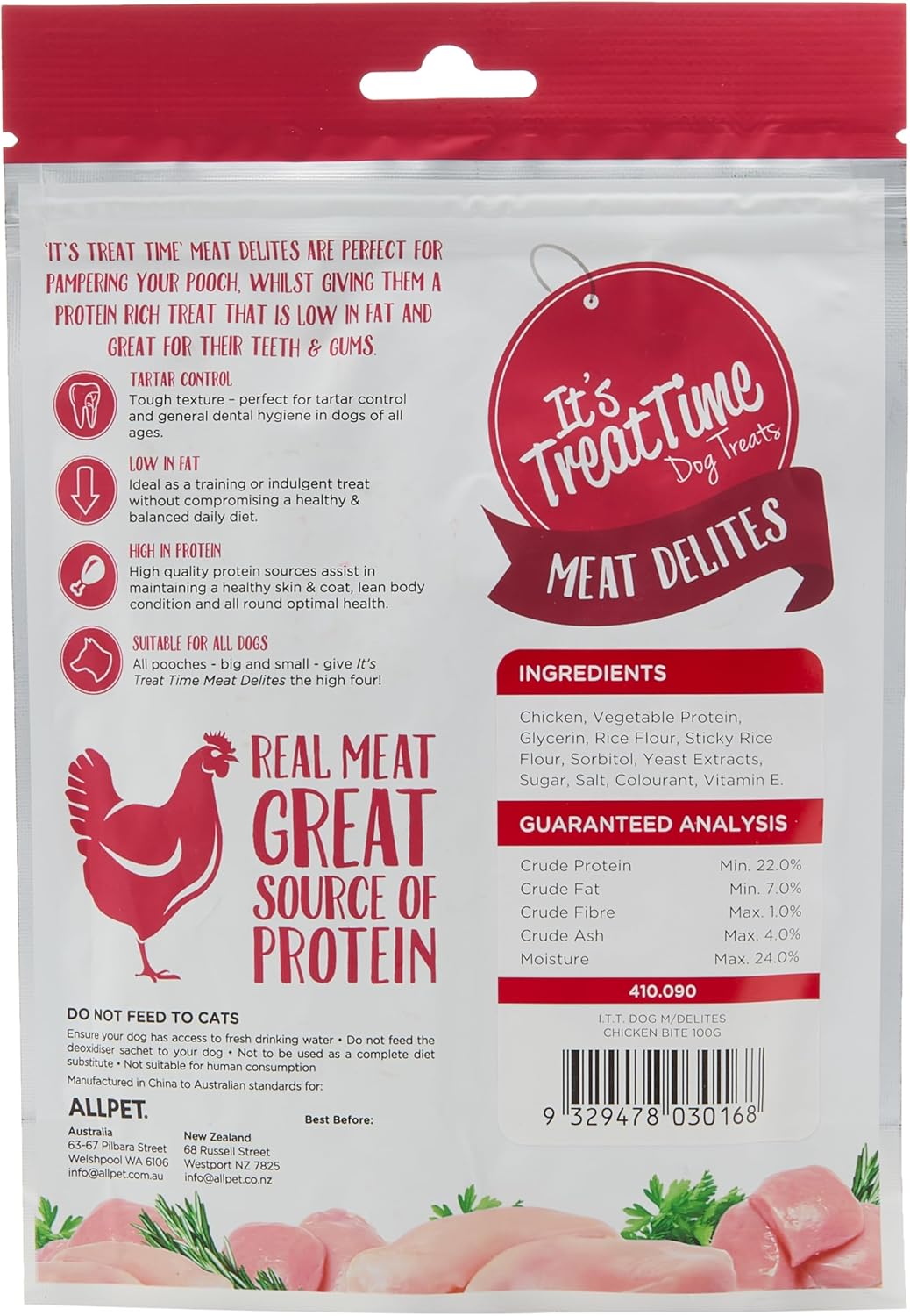 It's Treat Time Dog Chicken Bites 100g