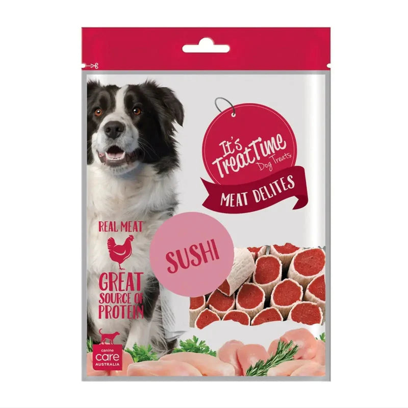 It's Treat Time Dog Chicken Jerky Poll Sushi 100g