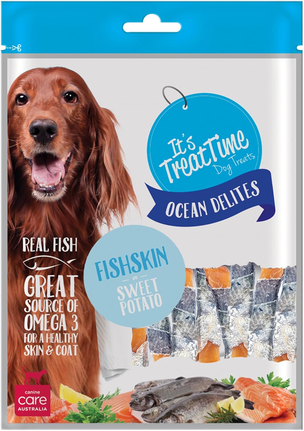 It's Treat Time Dog Fish Skin and Sweet Potato 100g