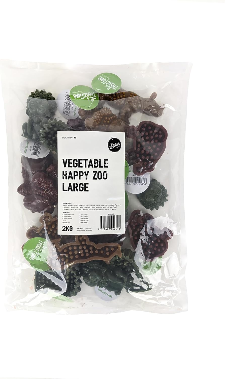 It's Treat Time Dog Vegetable Happy Zoo Large Single