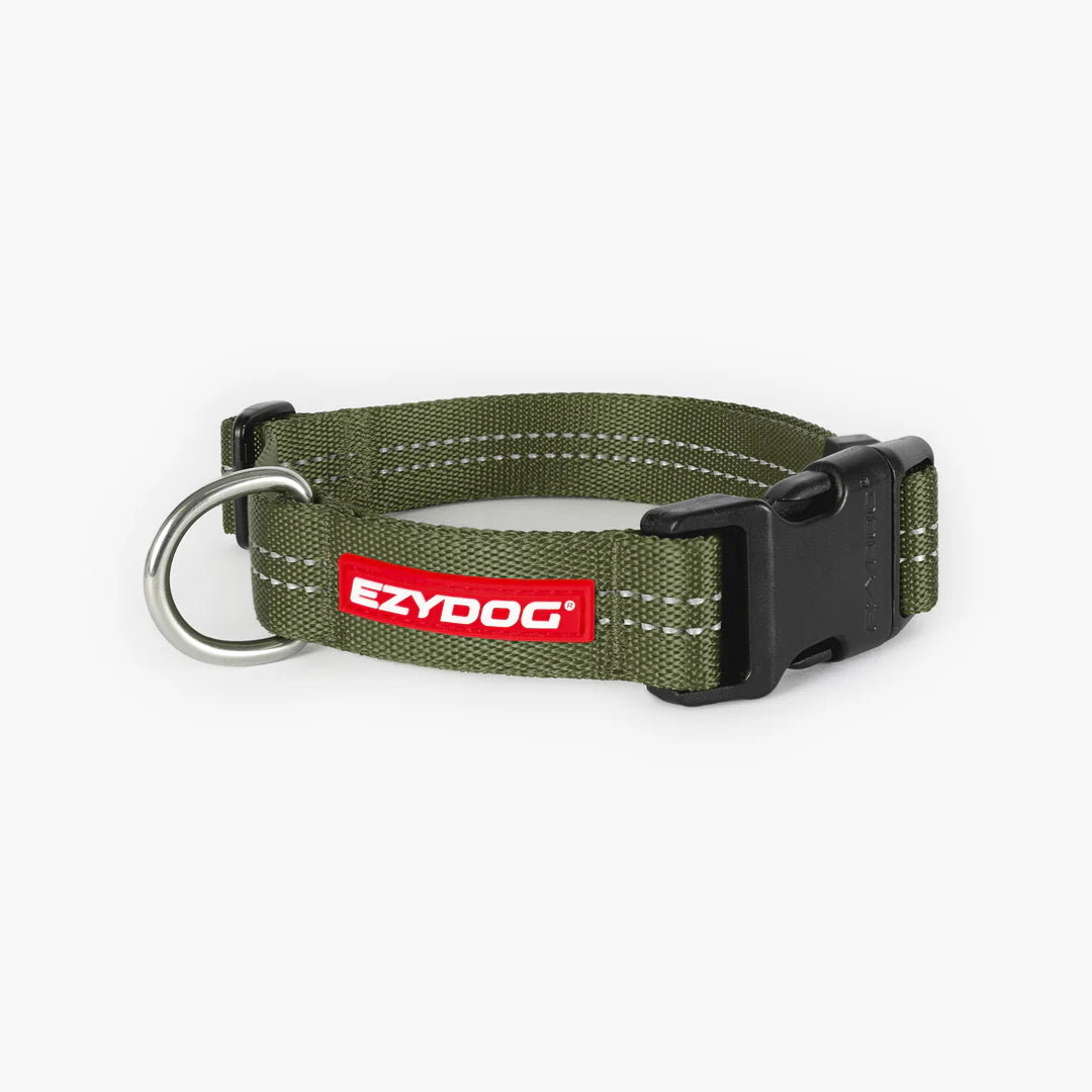 EzyDog Essential Adjustable Collar Green